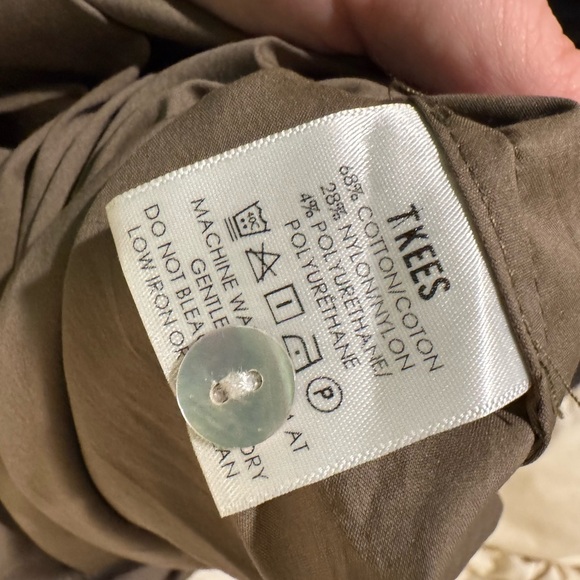 NEW TKEES Poplin Jumpsuit Oversized Cotton Button Up Khaki Green Size 5 (XL) NW - Picture 9 of 9